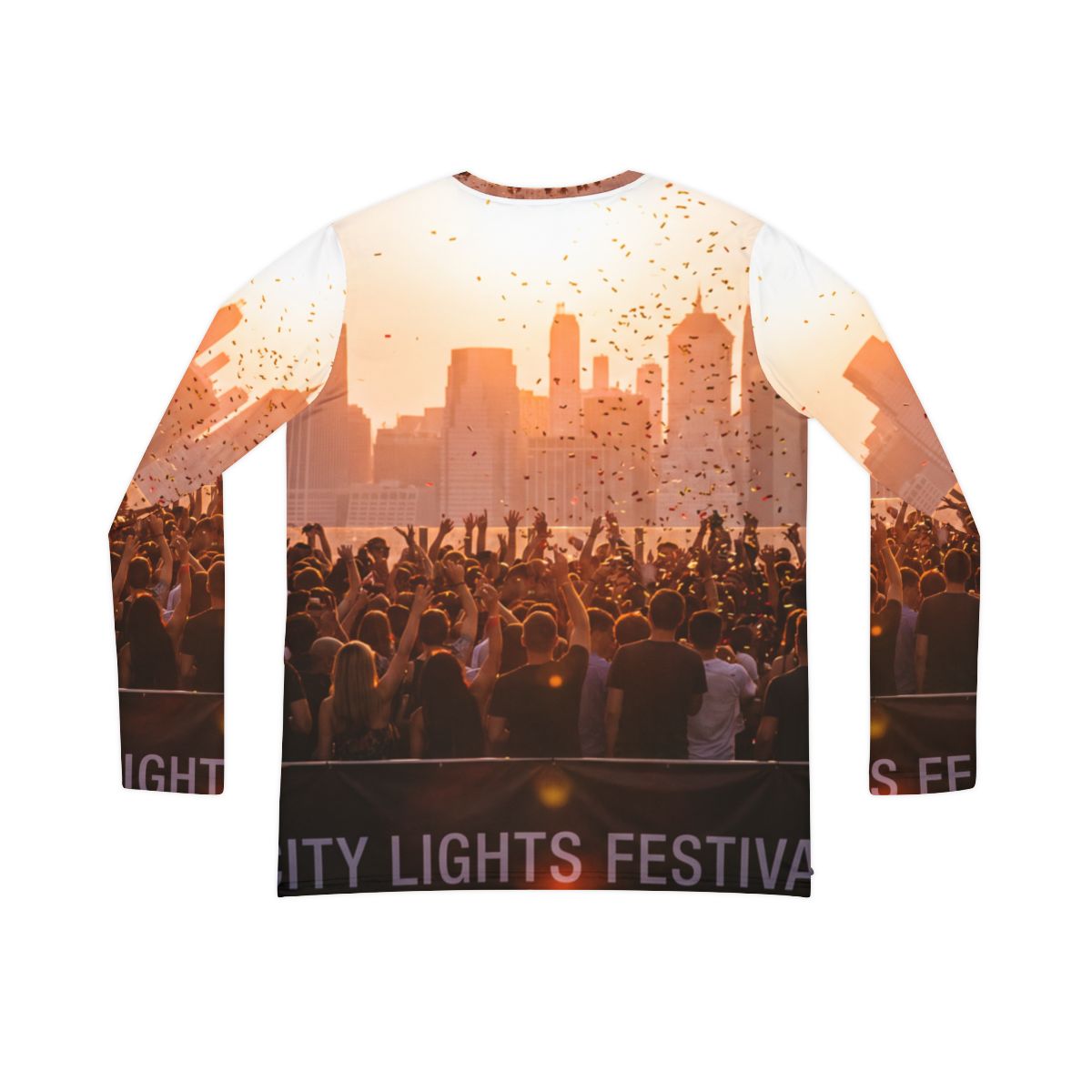 Women's Long Sleeve V-Neck - City Lights | Echovira Gallery
