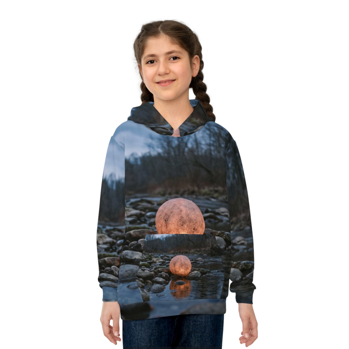 Children's Glowing River Stone Hoodie