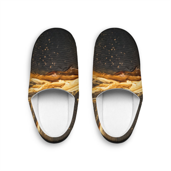 Men's Indoor Slippers - Golden Fray House Shoes