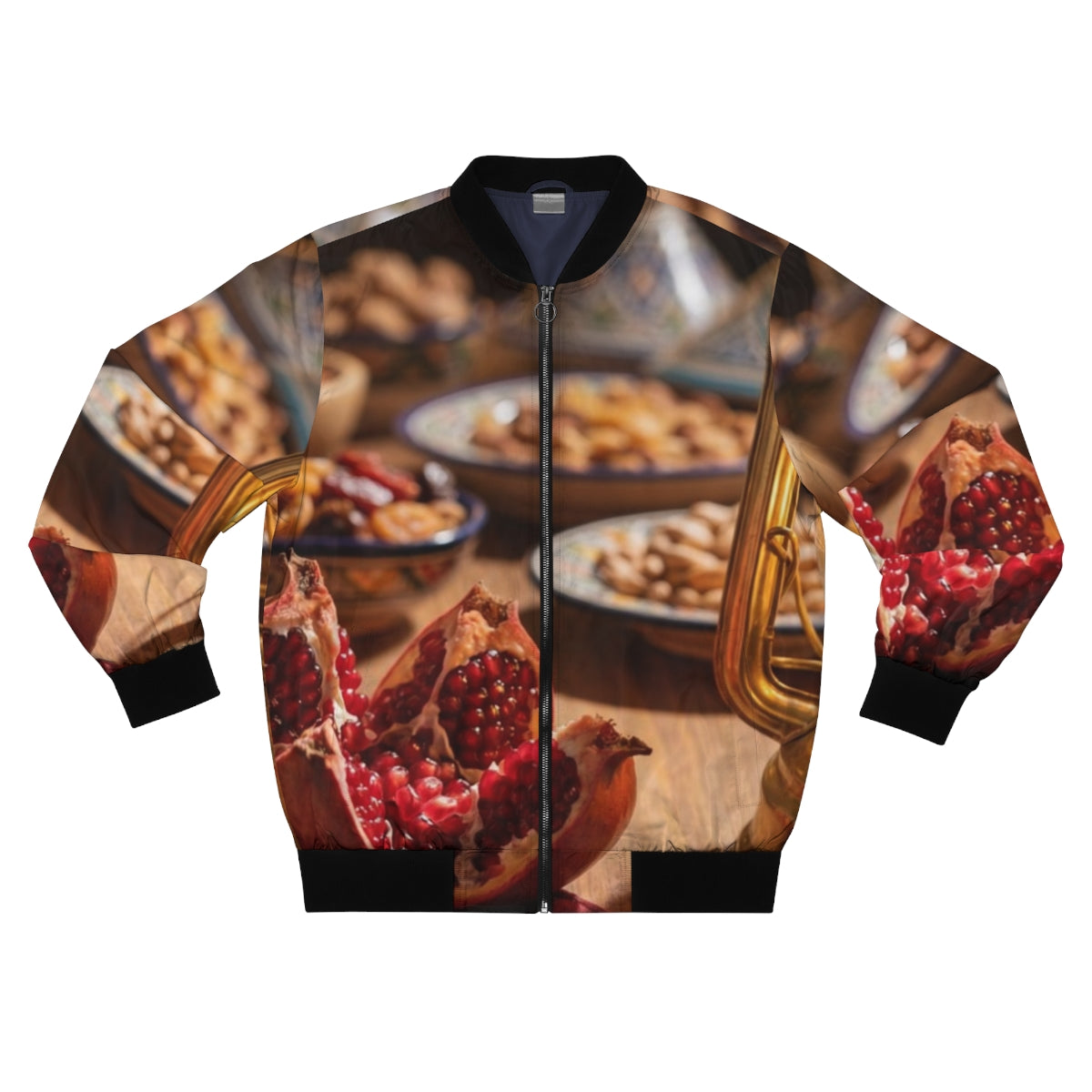 Men's Bomber Jacket - Amber Feast | Echovira Gallery
