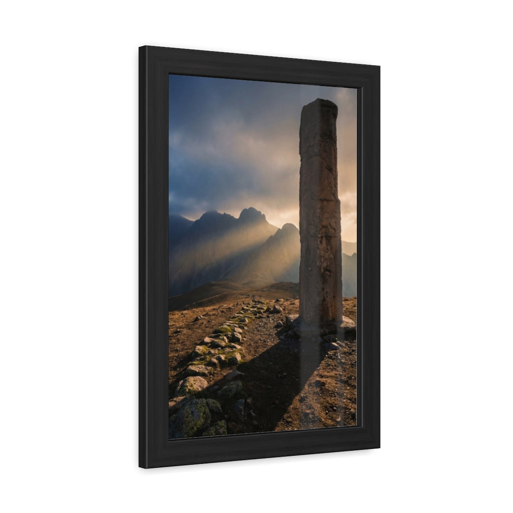 Framed Posters - Mystic Monolith Ancient Persian Mountain......