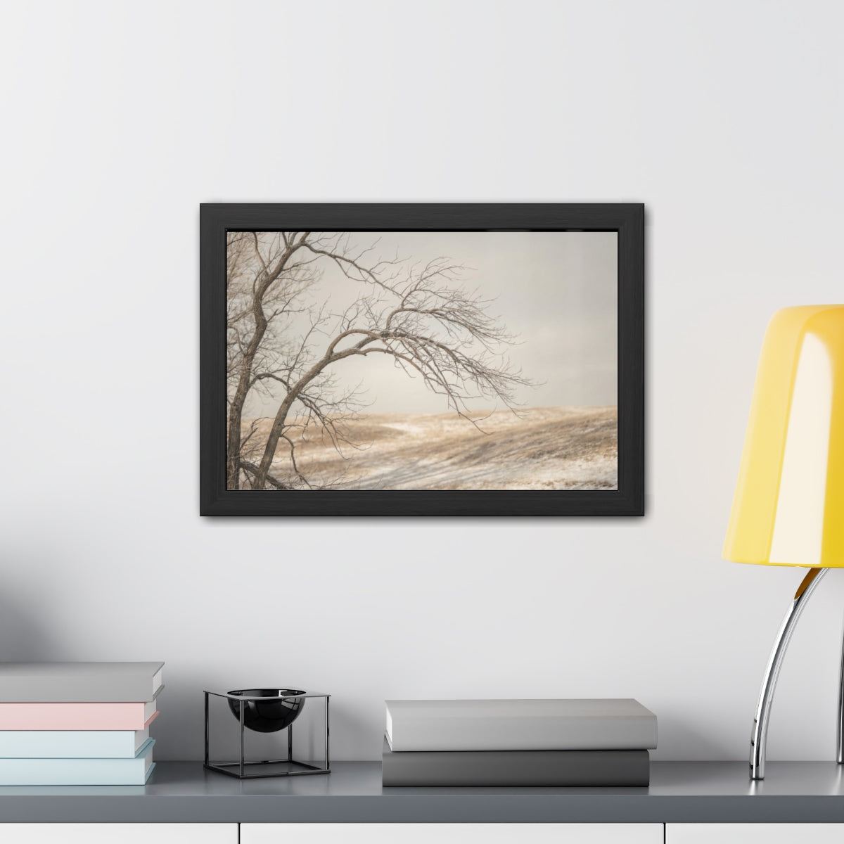 Framed Posters - Winter Branch Solitude Landscape —... |...