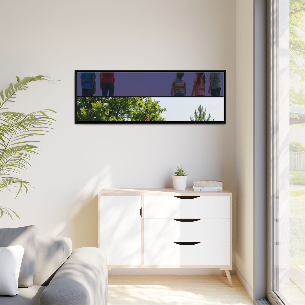 Matte Canvas, Framed - Stardust & Forest Discovery — Black /...