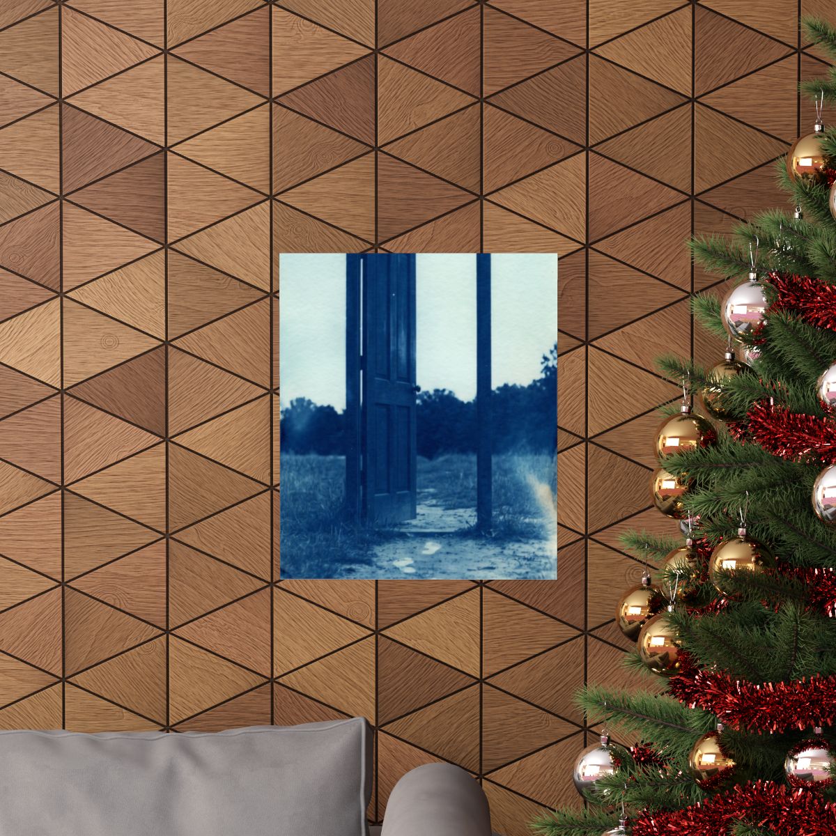 Matte Vertical Poster - Cyanotype Gate (8×10 & 36×54) |...