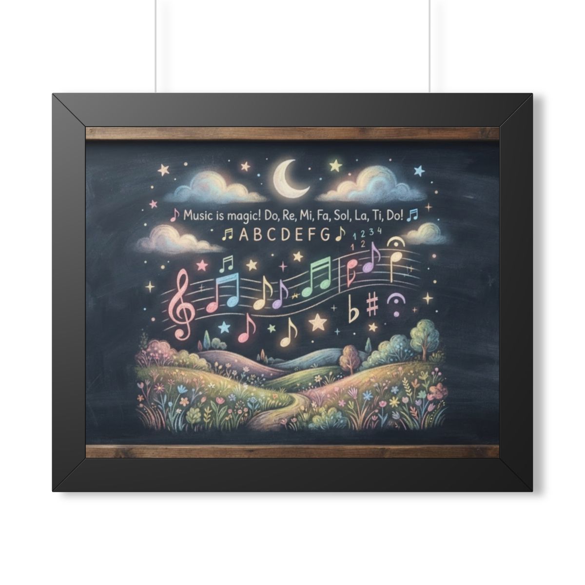 Framed Horizontal Poster - Melody Meadows — Black (14×11......
