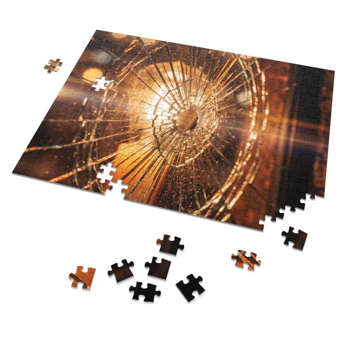 Jigsaw Puzzle with Tin - Fractured Light Glass Art... |...