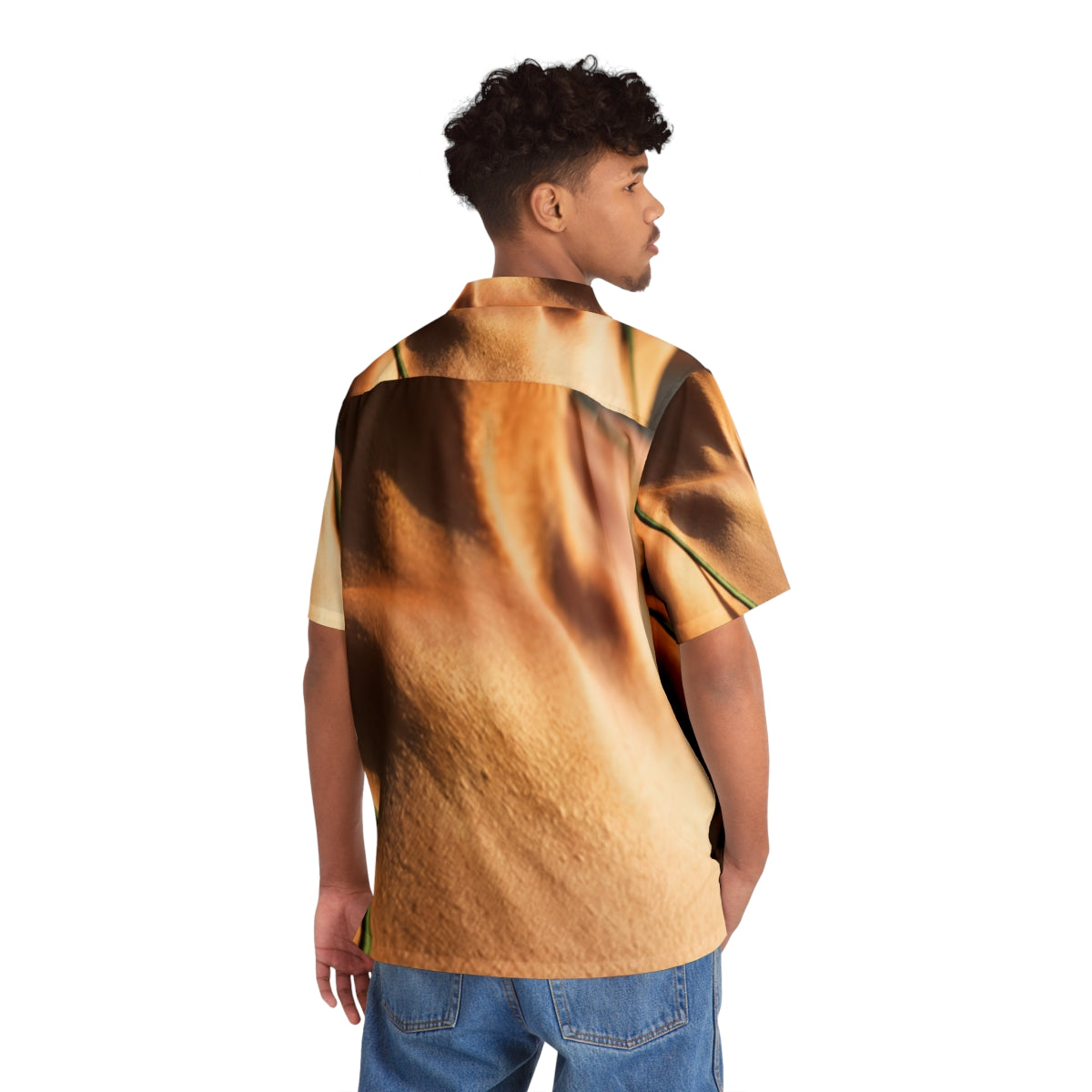 Men's Hawaiian Shirt - Golden Hour - Emerald Sunset |...