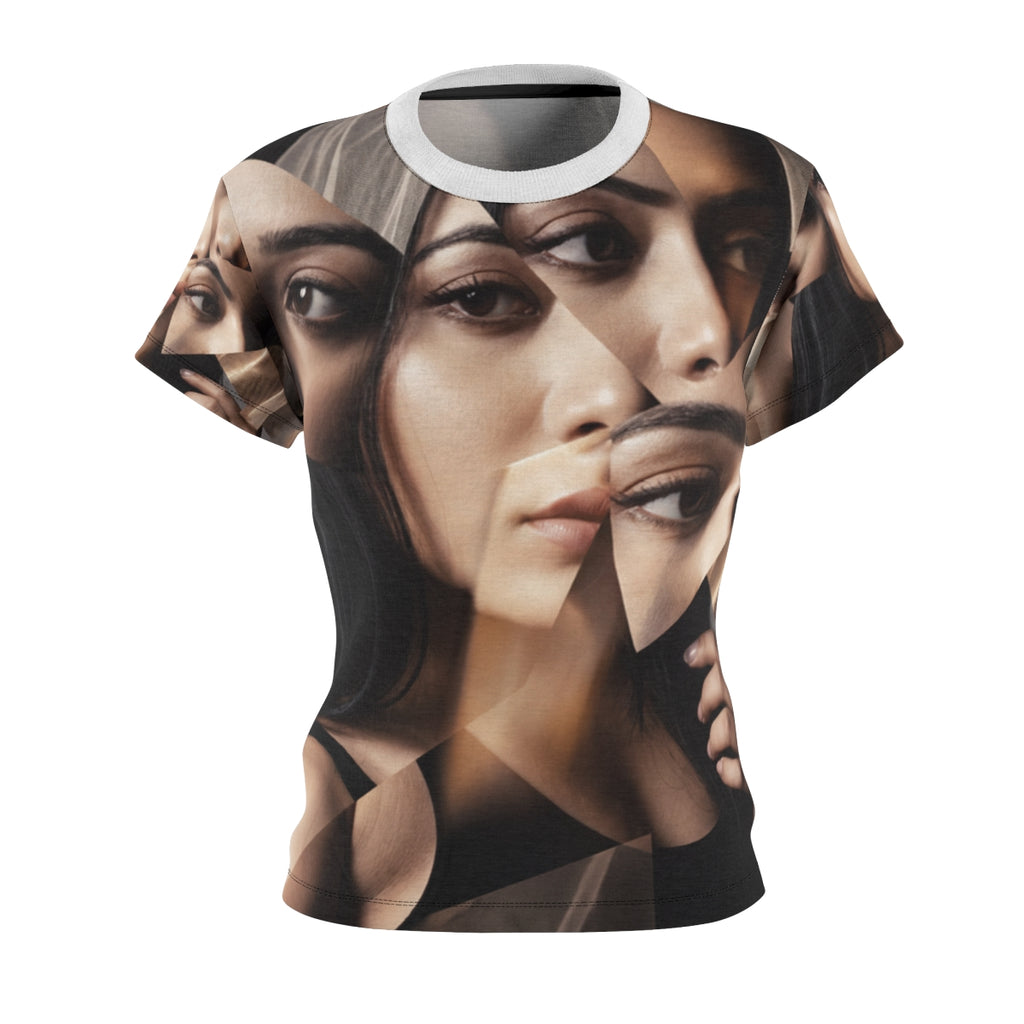 Women's Cut & Sew Tee Abstract Veil Portrait