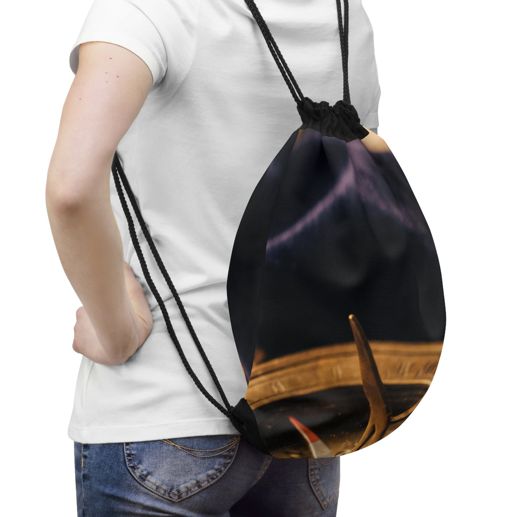 Sundial Compass Drawstring Bag