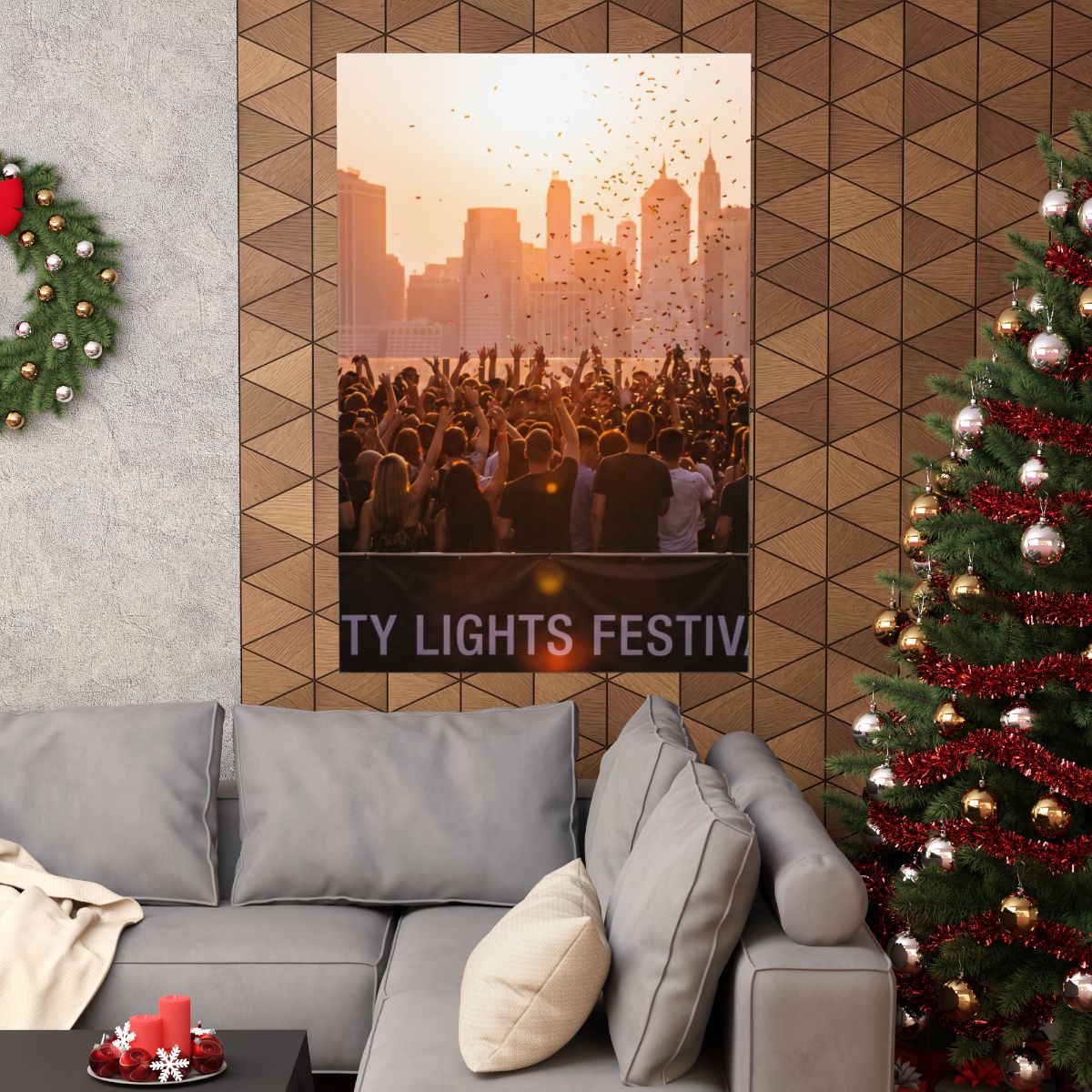 Matte Vertical Poster - City Lights (8×10 & 36×54) |...