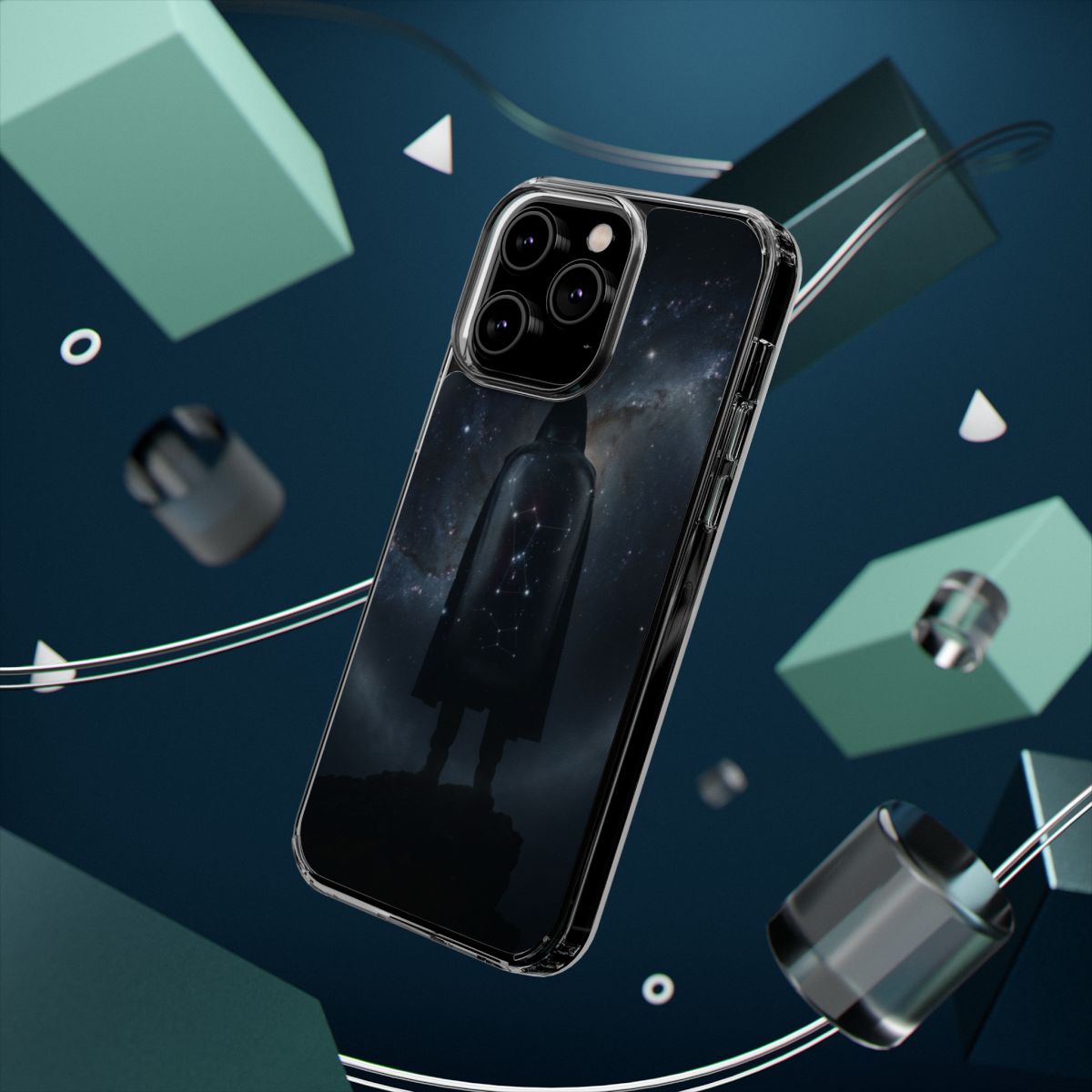 Clear Impact-Resistant Apple iPhone Cases - Orion Celestial Wanderer | iPhone 17 Pro Max, 17 Pro, 17 Air & More