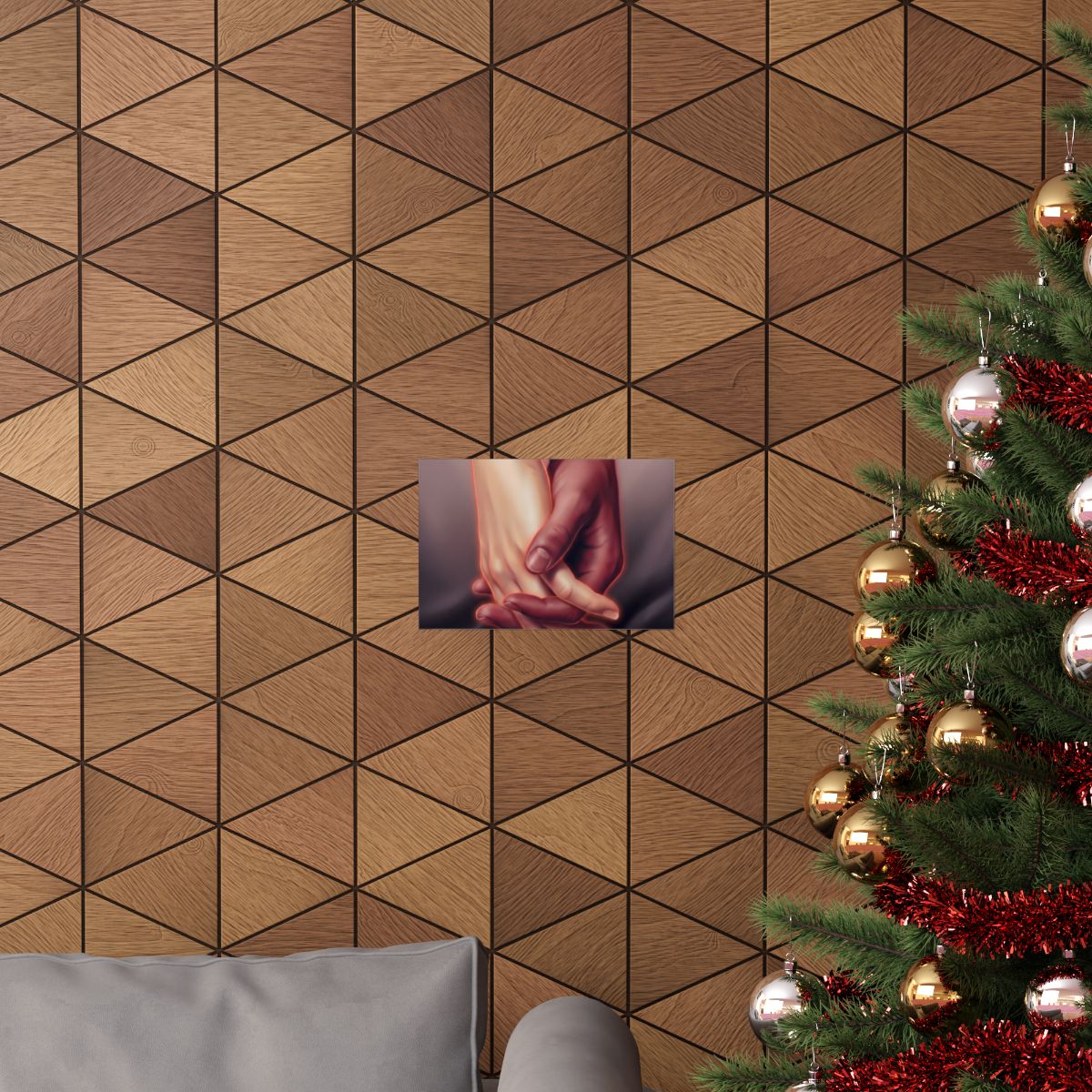 Matte Horizontal Posters - Ethereal Connection Holding Hands...