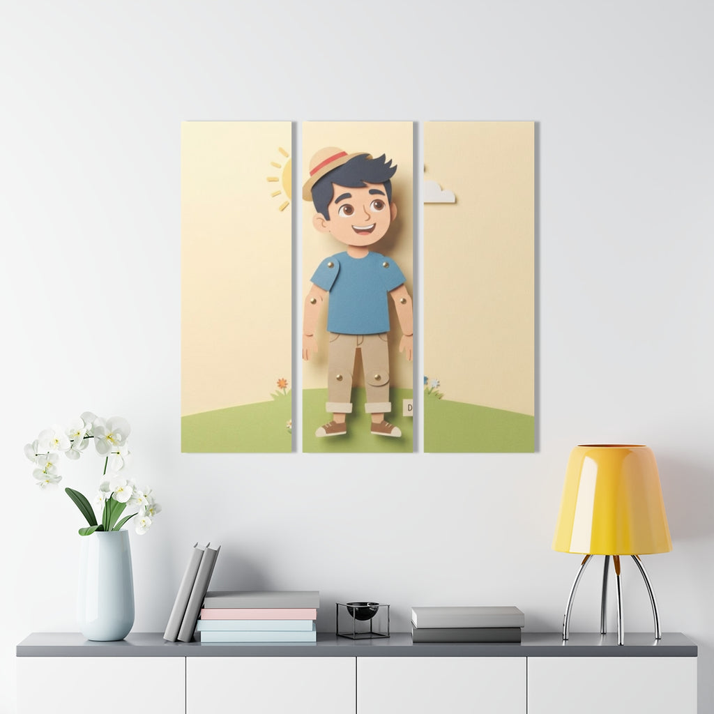 Acrylic Prints Triptych - Little Adventurer — Portrait |...