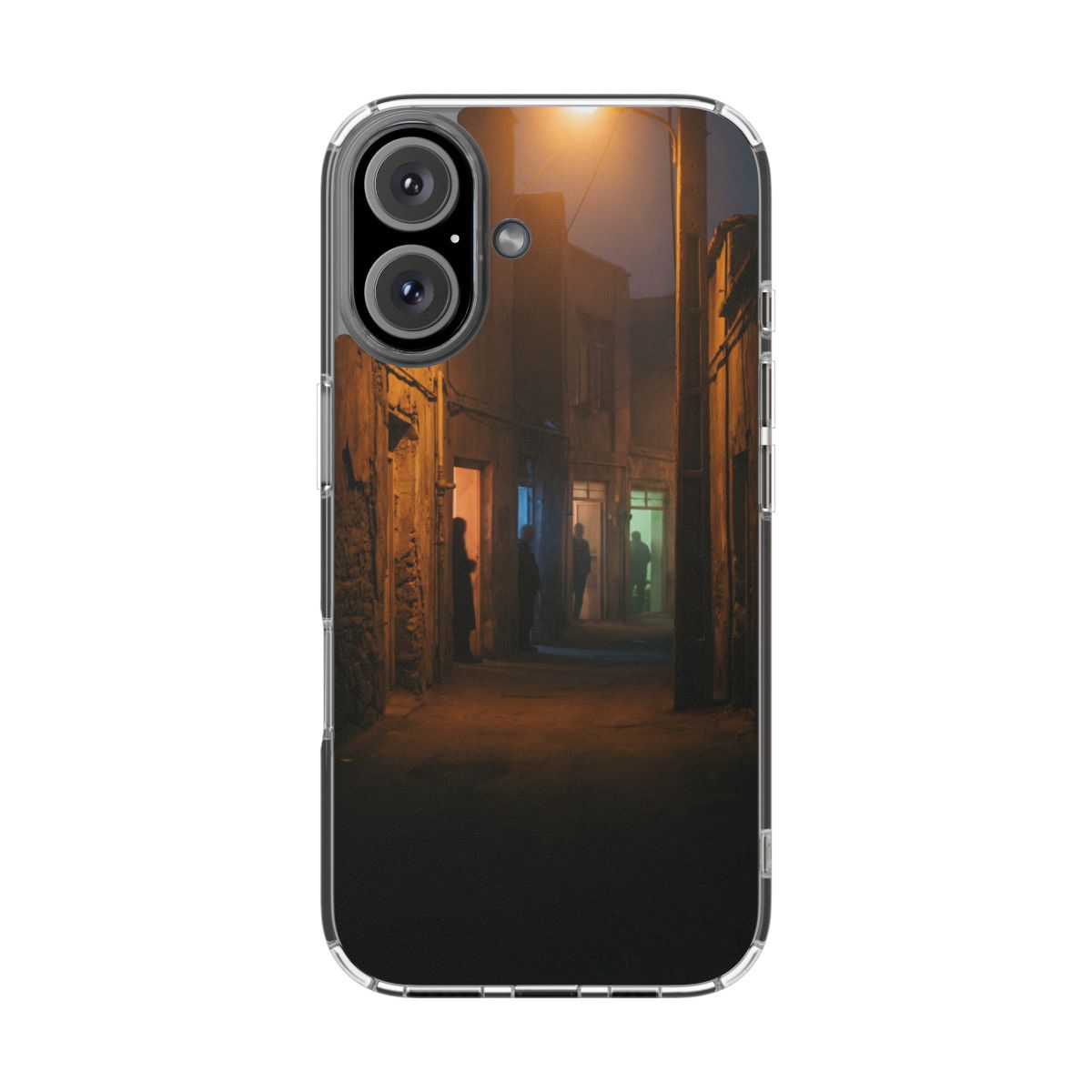 Clear Impact-Resistant Case - Night Alley iPhone Glow |...