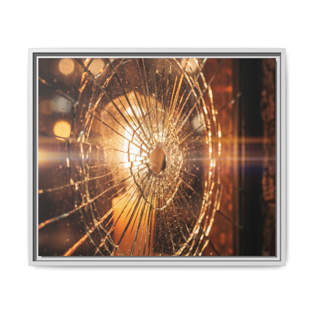 Framed Matte Canvas - Shattered Glass