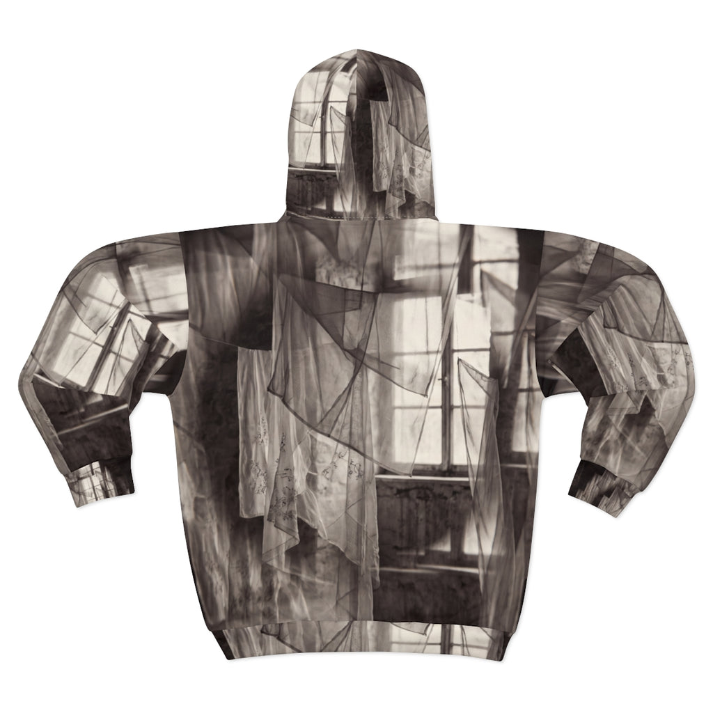 Men's Zip Hoodie - Spectral Veils | Echovira Gallery