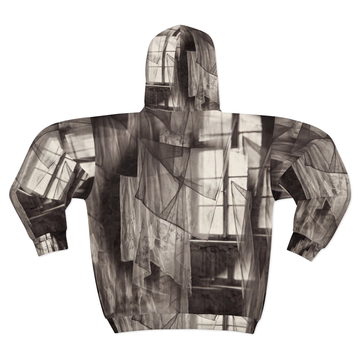 Men's Zip Hoodie - Spectral Veils | Echovira Gallery