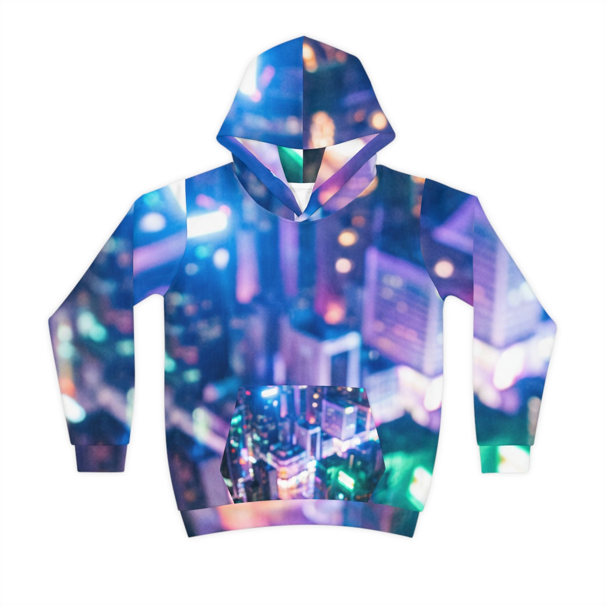Children's Cyberpunk City Silhouette Hoodie
