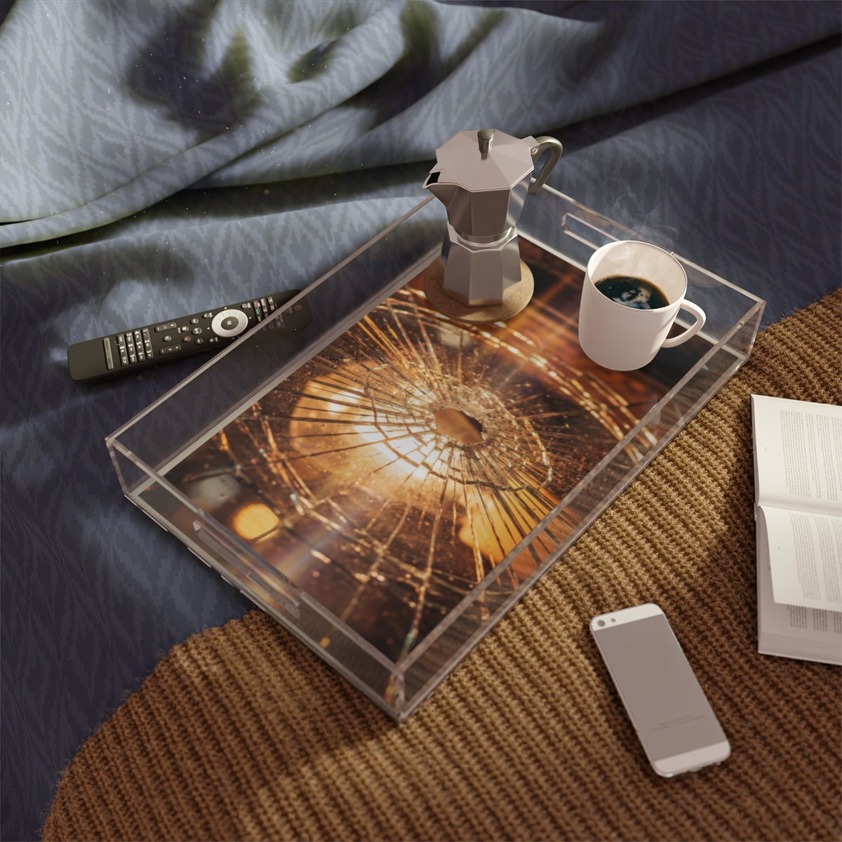 Acrylic Serving Tray - Shattered Glow