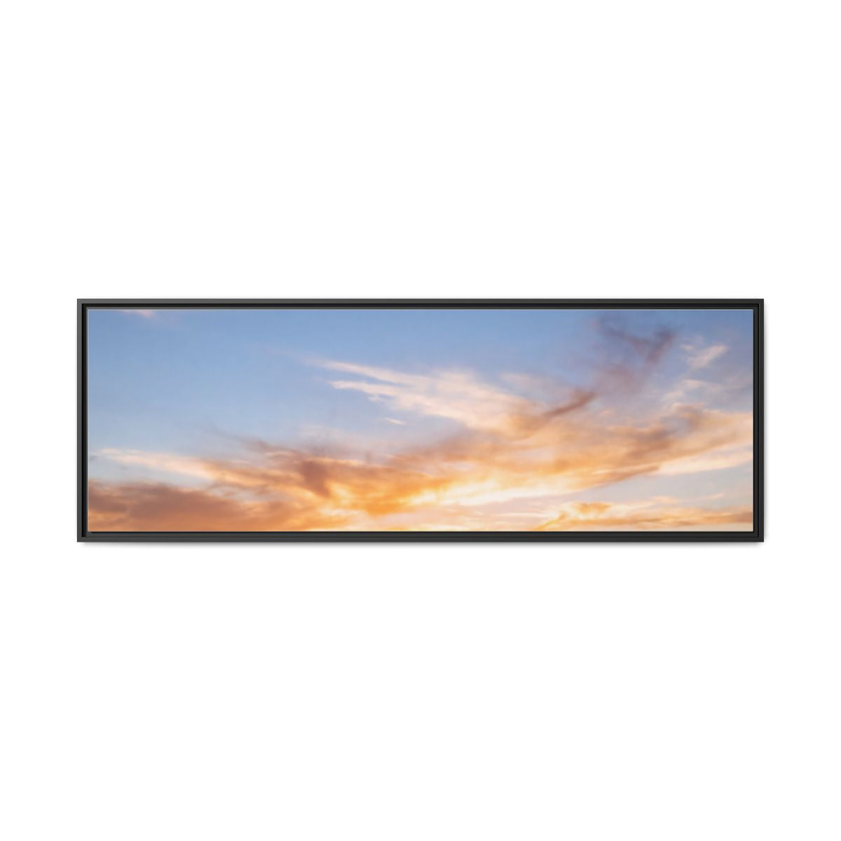 Framed Matte Canvas - Radiant Sunset Art — Black / 1.25"