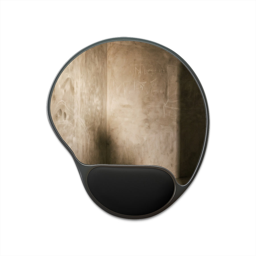 Mouse Pad With Wrist Rest - Shadows of the Citadel moody architectural print