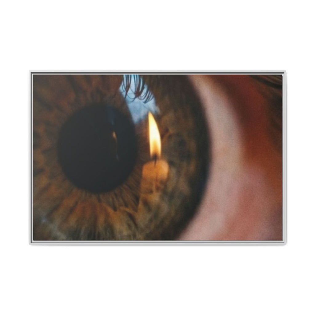 Matte Canvas, Framed - Amber Iris Reflection Fine Art Print...