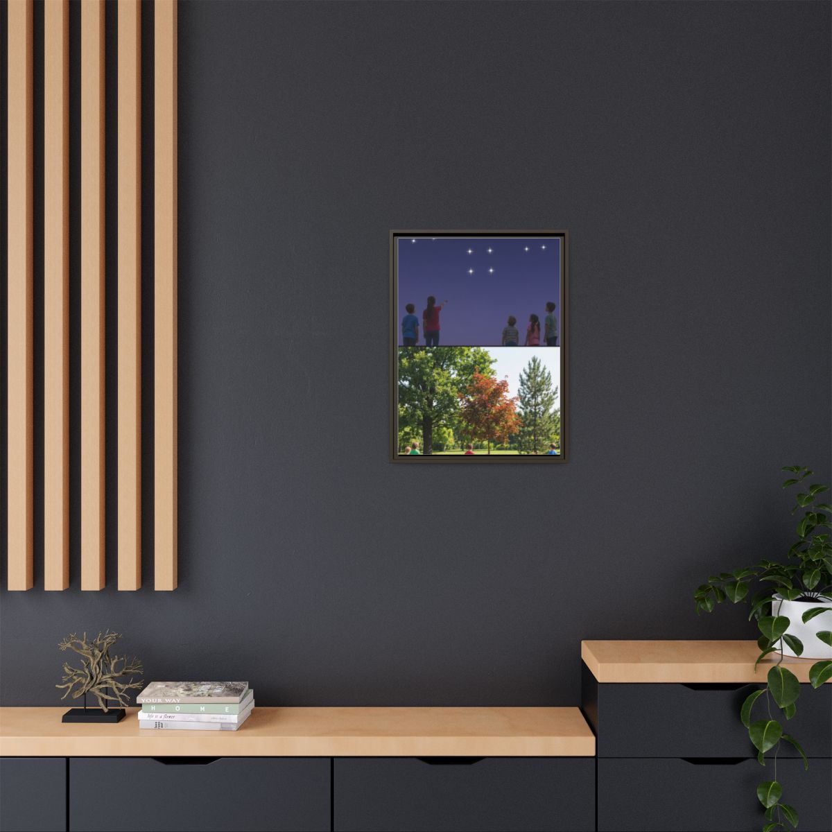 Framed Matte Canvas - Discovery — Espresso / 1.25"