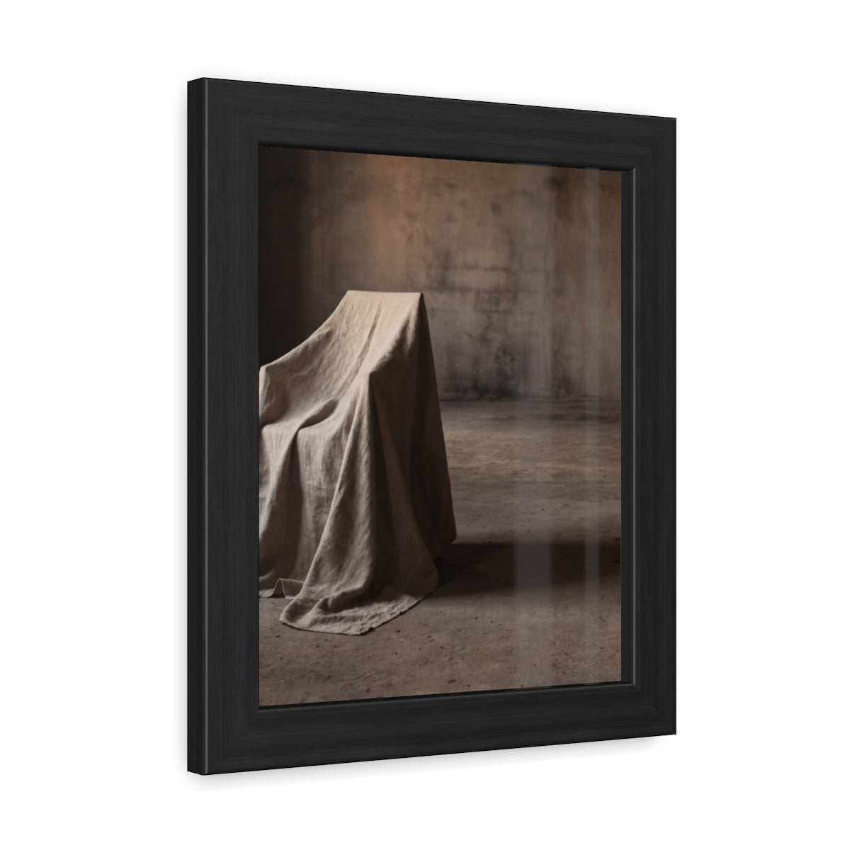 Framed Poster - Draped Minimalist Form — Portrait