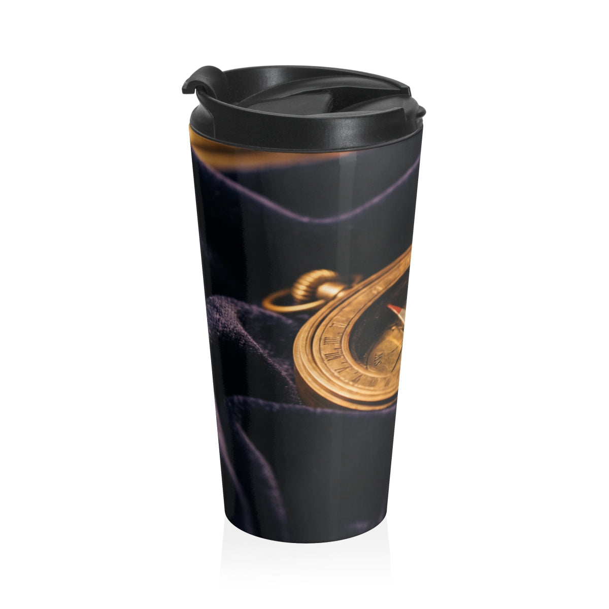 Sundial Compass Stainless Steel Travel Mug