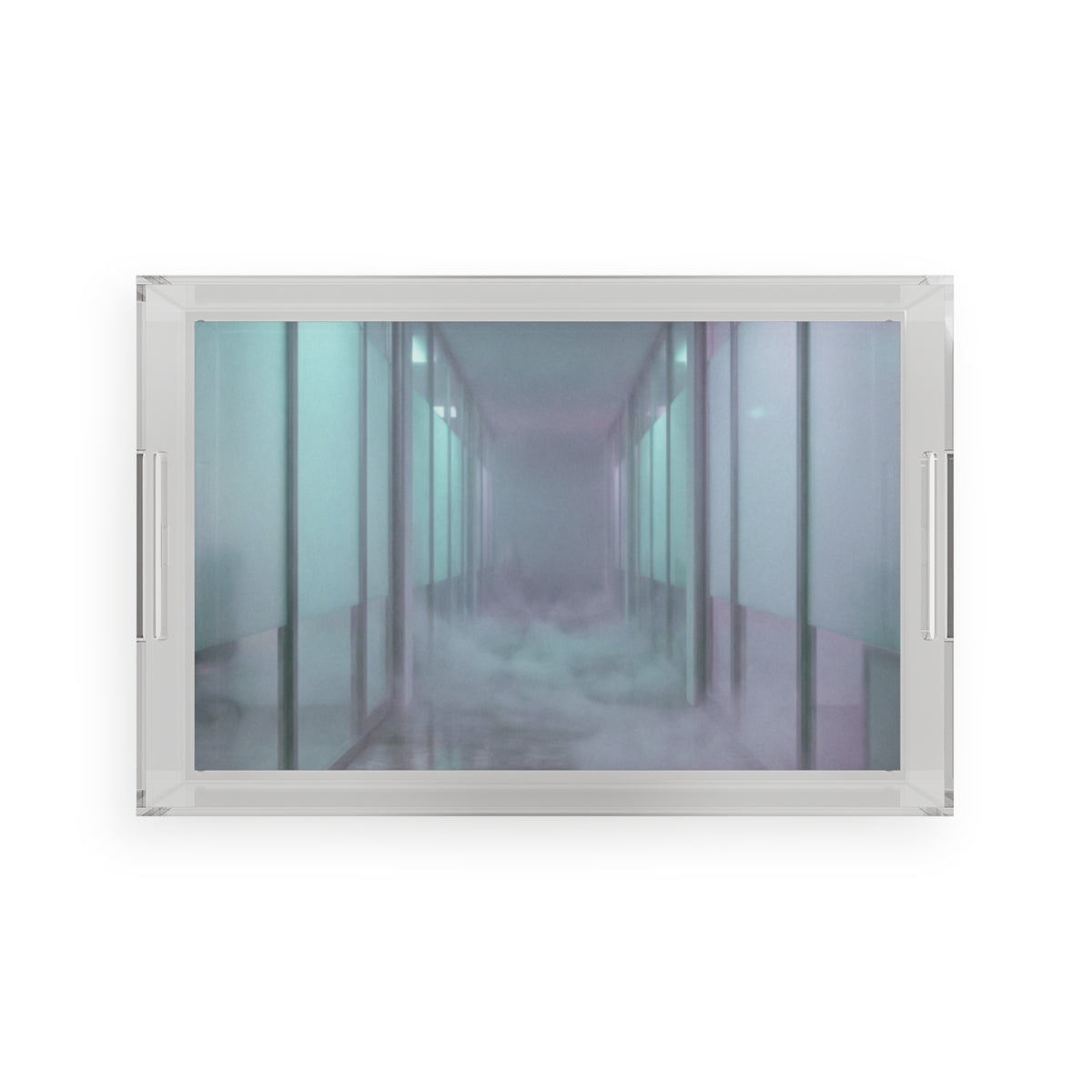 Acrylic Serving Tray - Misty Neon glow | Echovira Gallery