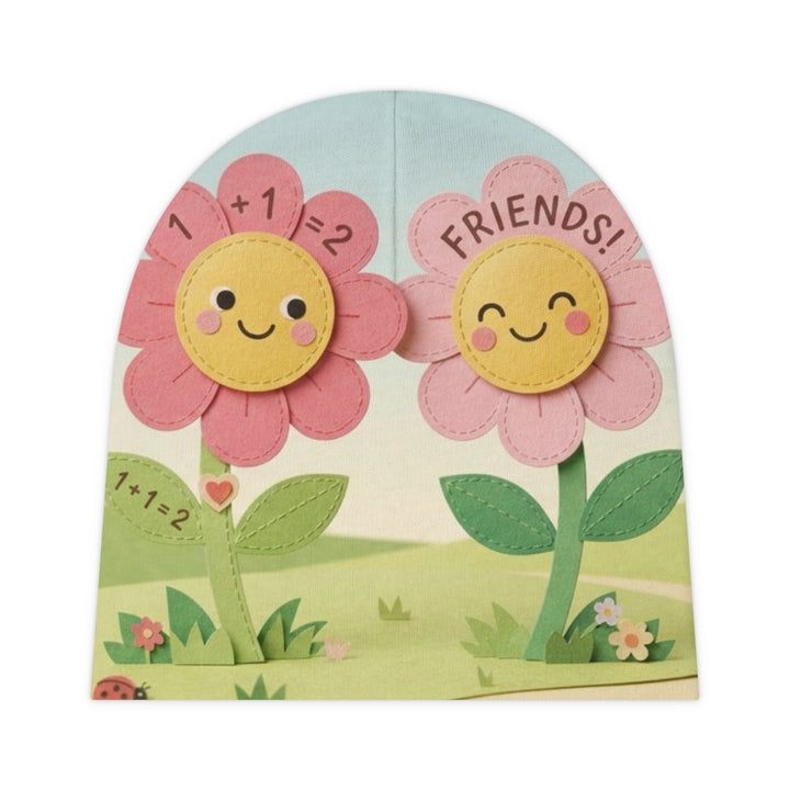 Bonnet pour bébé - Amis du pré pastel