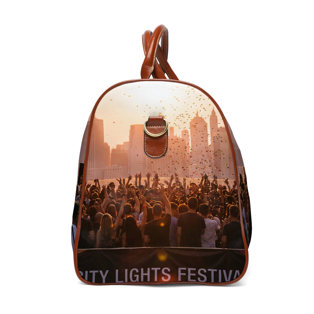 Waterproof Travel Bag - City Lights | Echovira Gallery