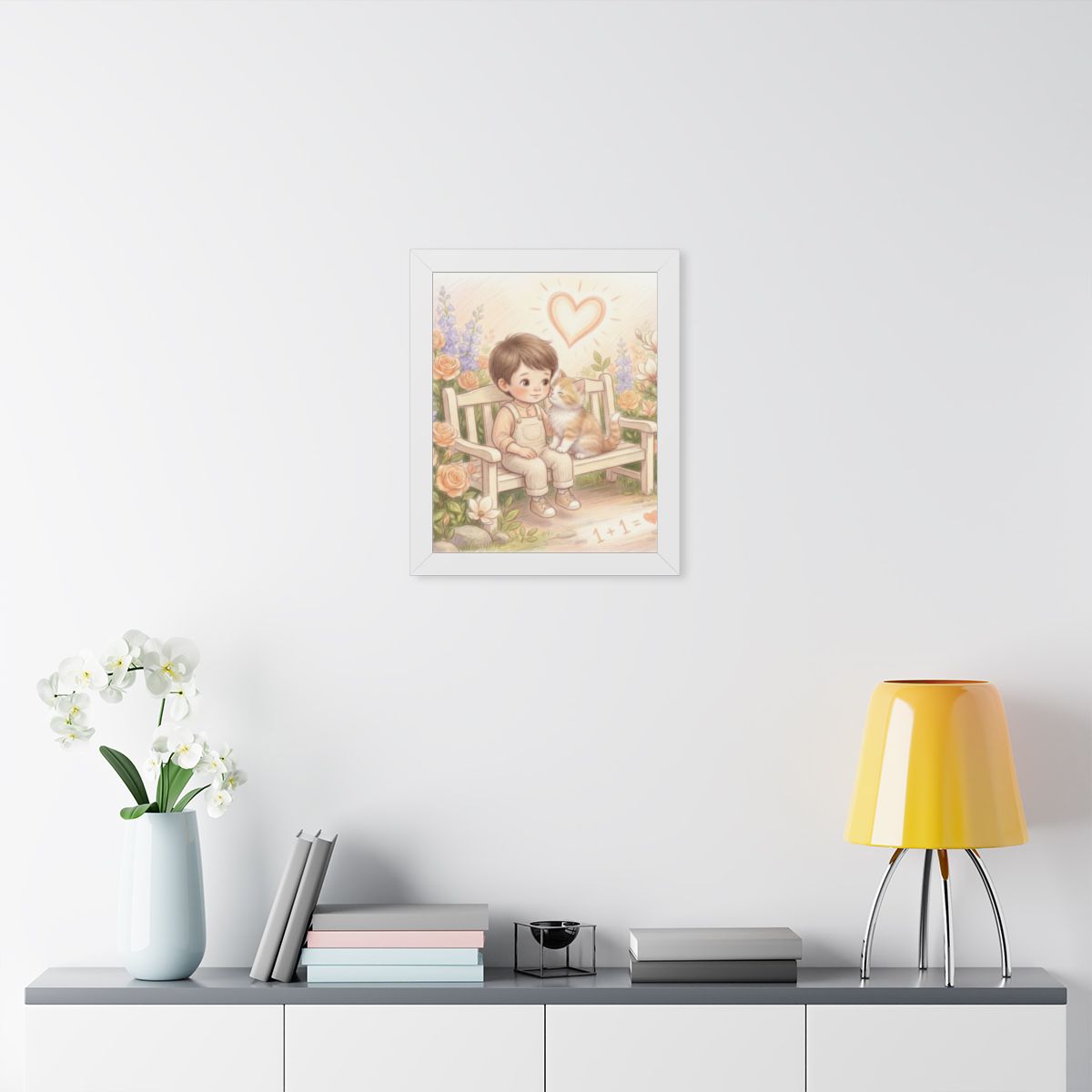 Framed Vertical Poster - Tender Garden Friendship Storybook...