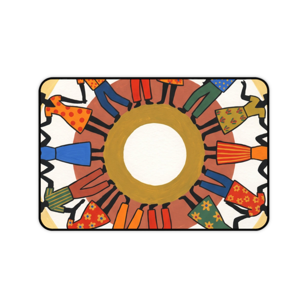 Desk Mat - Unity Mandala Folk Art | Echovira Gallery