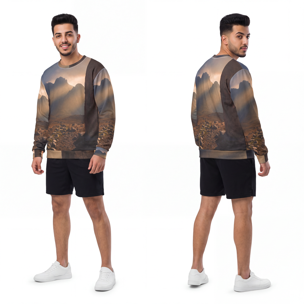 Men's Unisex Sweatshirt - Ancient Stone Column Mountain... |...