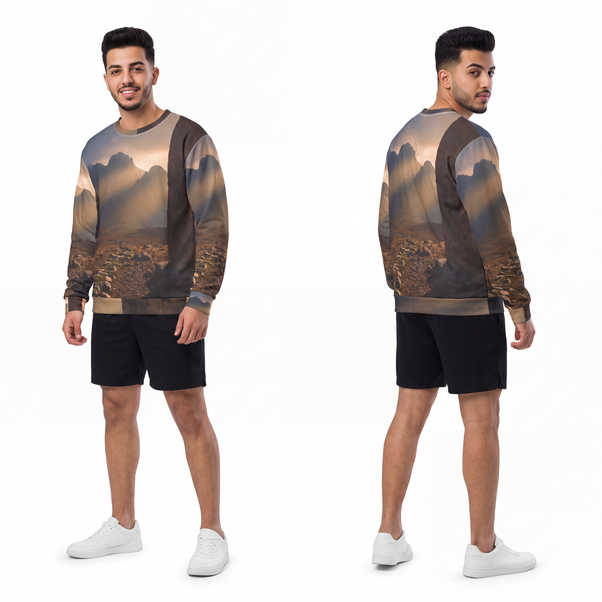 Men's Unisex Sweatshirt - Ancient Stone Column Mountain... |...