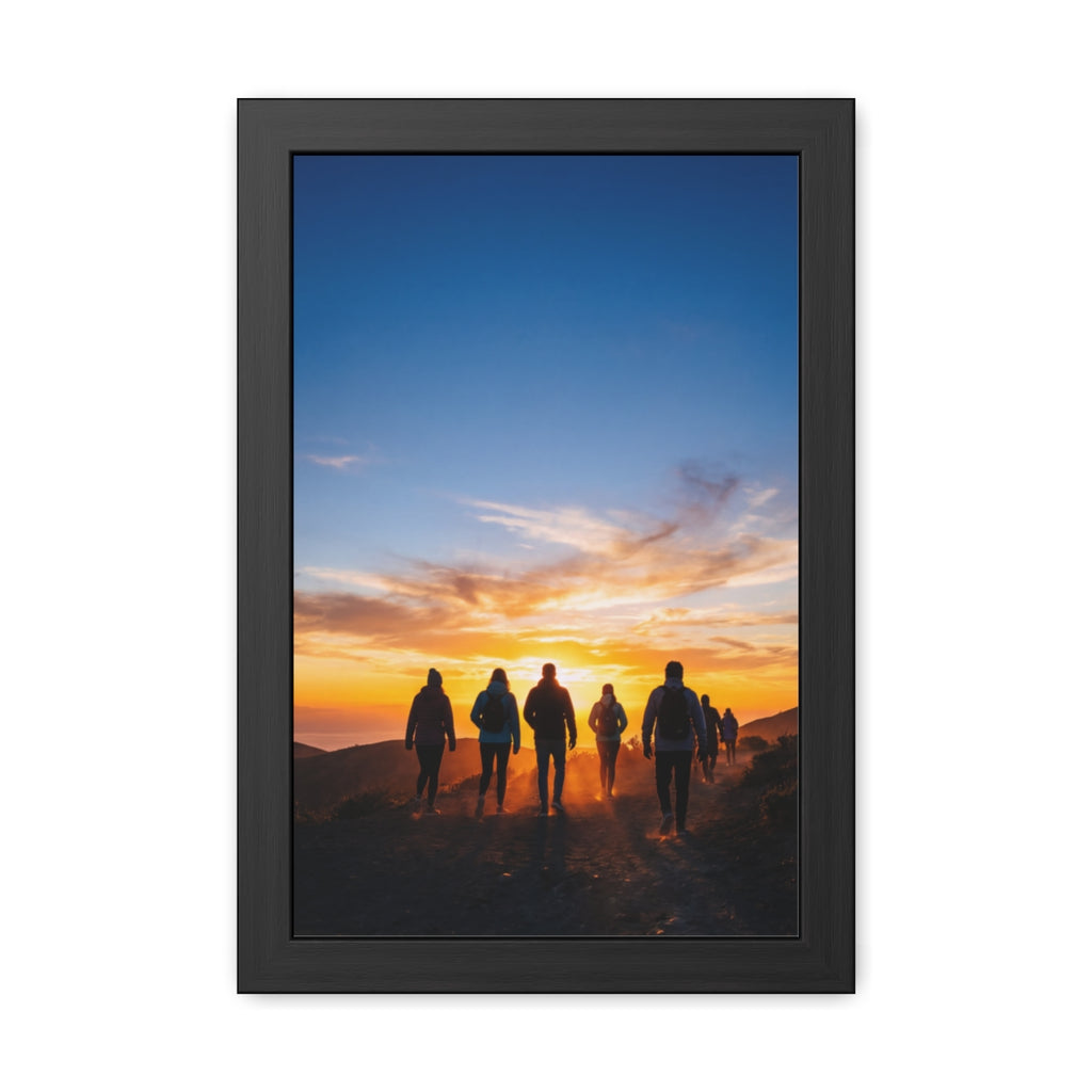 Framed Poster - Sunset Silhouette — Portrait