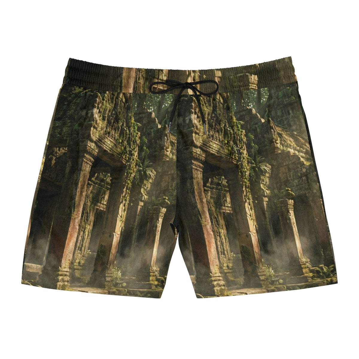 Men's Swim Shorts - Overgrown Temple | Echovira Gallery