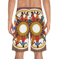 Men's Board Shorts - Unity Mandala Folk Art | Echovira...