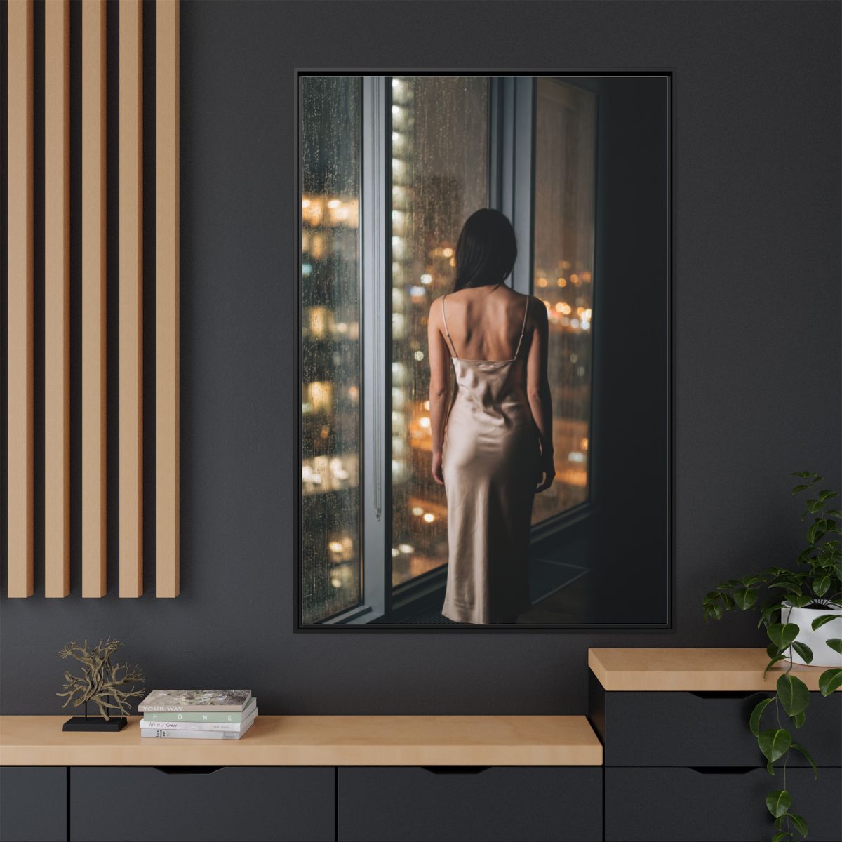 Framed Matte Canvas - Cinematic Nights — Black / 1.25"