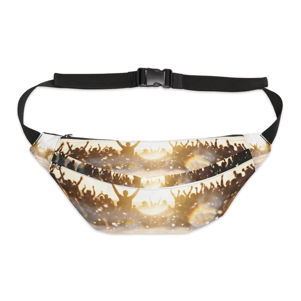 Large Fanny Pack with Golden Hour Crowd Art