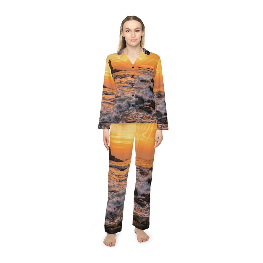 Women's Satin Pajamas - Majestic Dawn