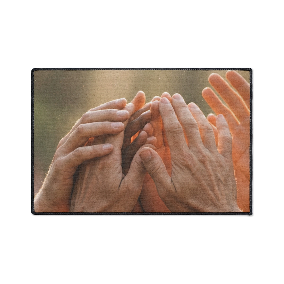 Heavy Duty Floor Mat - Golden Rays of Unity Wall Art |...