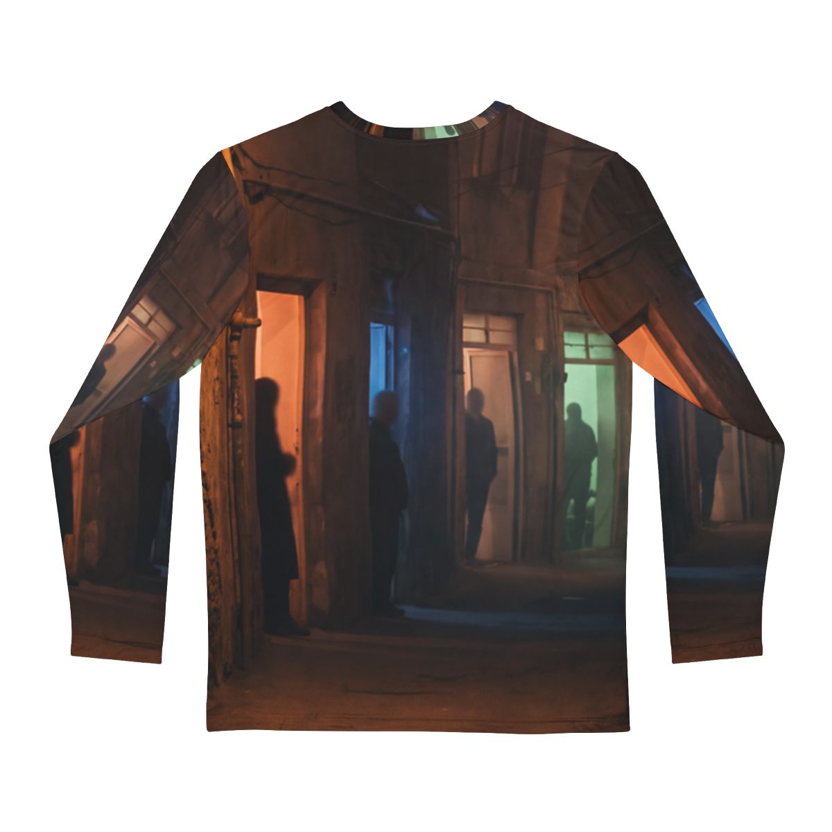 Men's Long Sleeve Shirt - Shadowed Alleyway Mystery Art... |...
