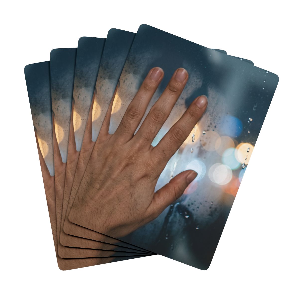 Rainy City Window Poker Playing Cards