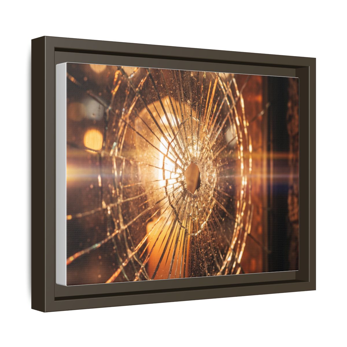 Framed Matte Canvas - Shattered Glass