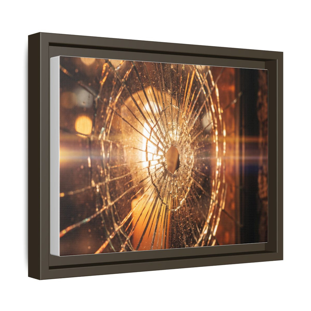 Framed Matte Canvas - Shattered Glass — Espresso / 1.25"