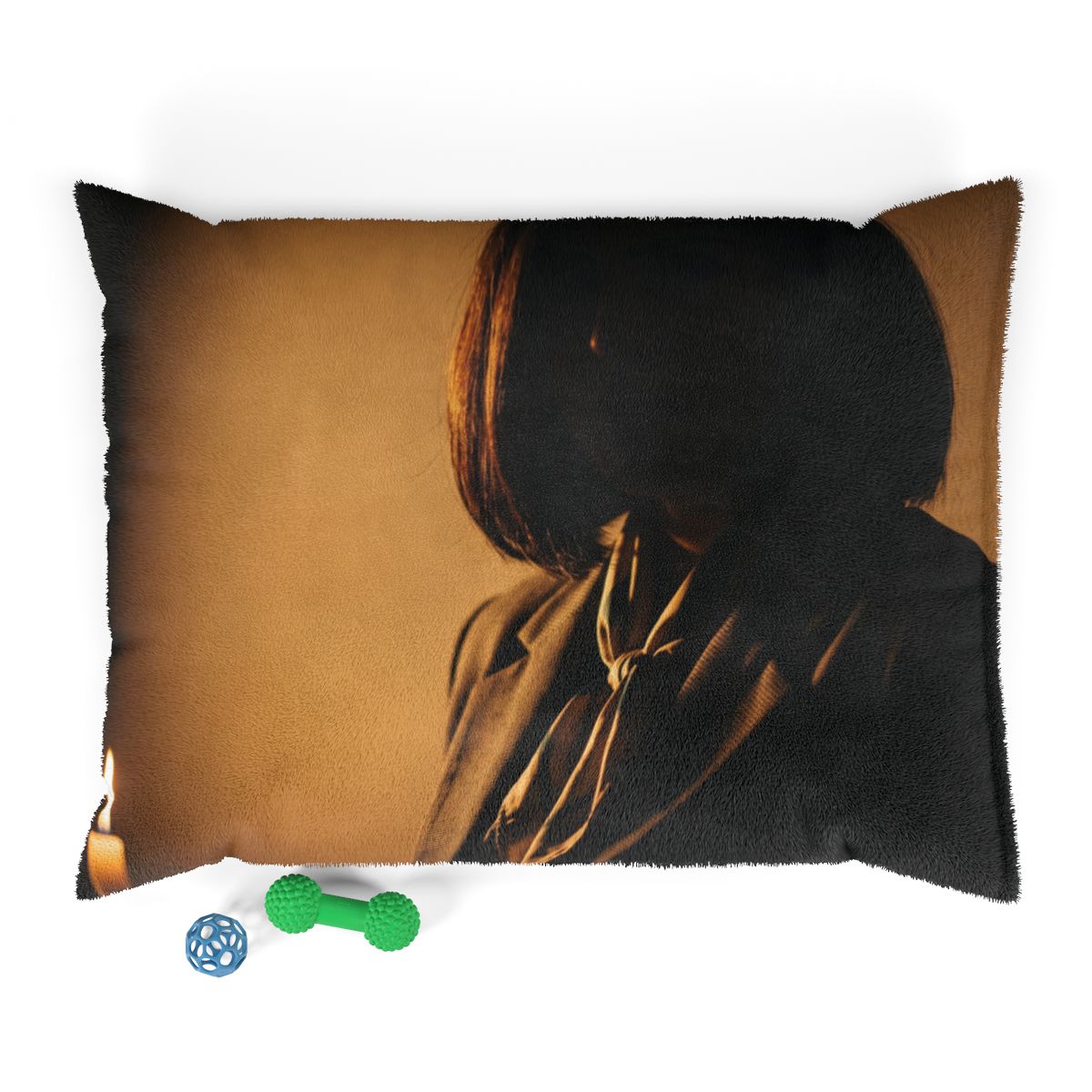 Pet Bed - Candlelight Noir Cozy Pet Cushion | Echovira...