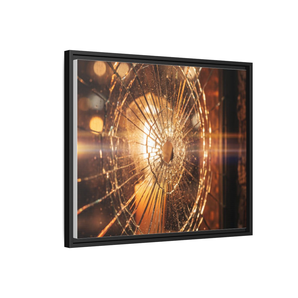 Framed Matte Canvas - Amber Glow — Black / 1.25"