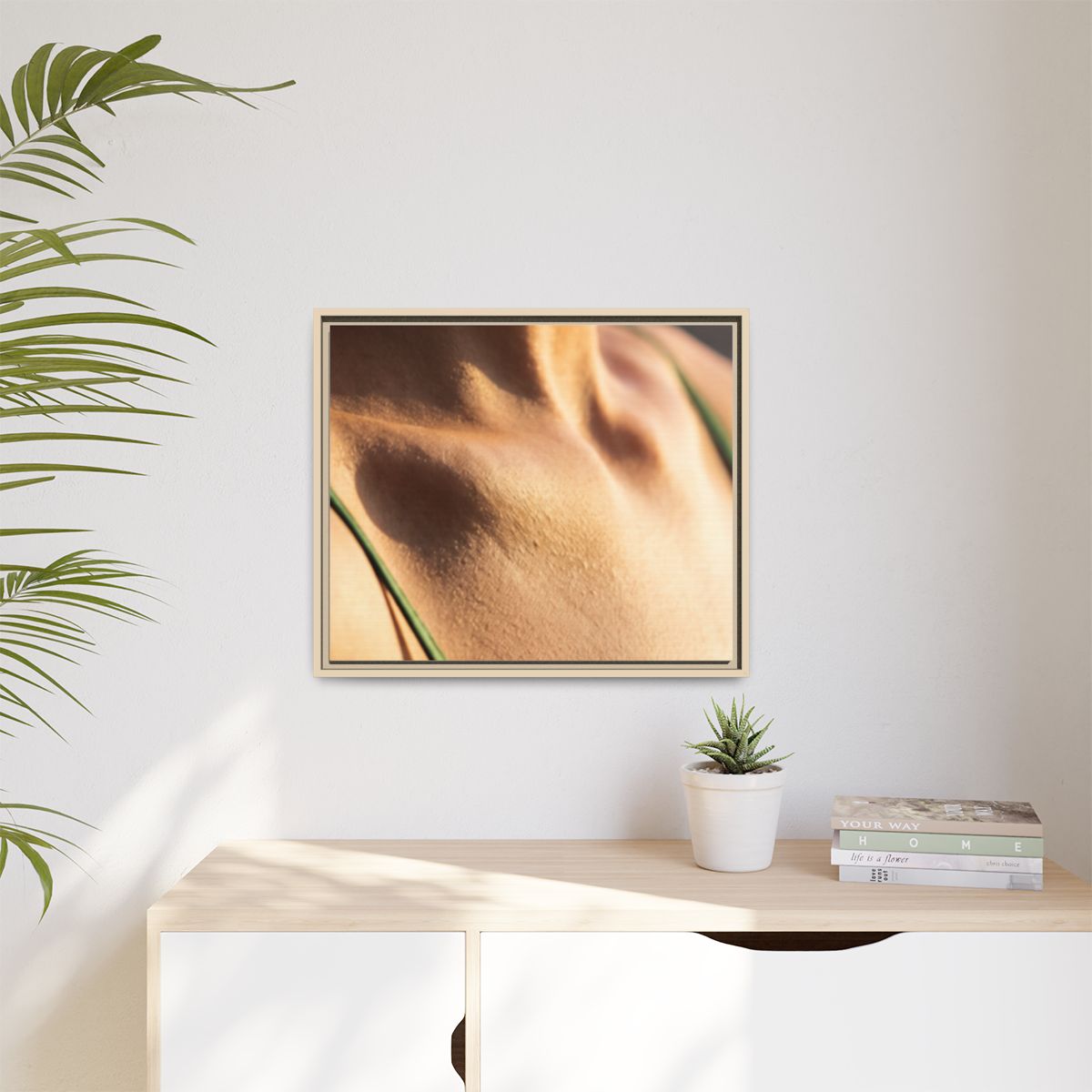 Golden Hour Matte Canvas - Framed Sunset Wall Art — Natural...